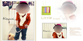 儿童相册模板 清新背景