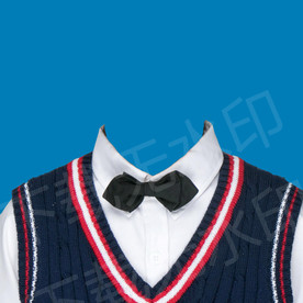 男孩领结学院风证件照衣服