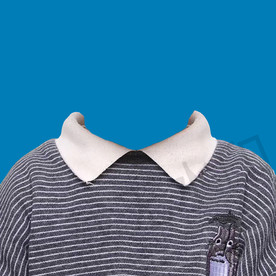 证件照条纹衬衫衣服模板
