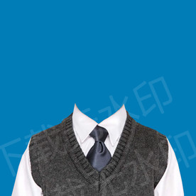 小男孩正装证件照换衣服