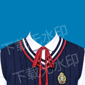 西方学院学生装证件照衣服模板