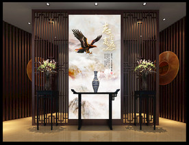 大理石玄关装饰画