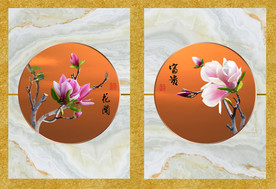 原创高清玉兰花装饰画壁画