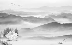 新款 高端山水画 tif分层