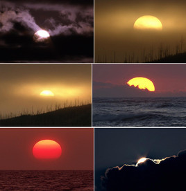 日落晚霞火烧云