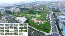 园林景观深圳光明裕湖公园航拍