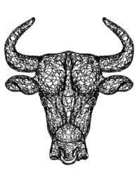 手绘牛头
