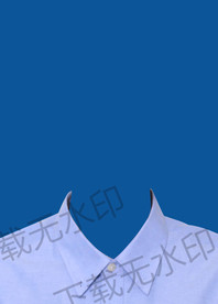 女生蓝色寸照衬衫