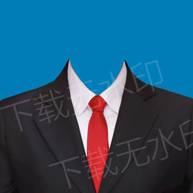 红领带西装模板女性