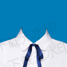 女生证件照白色衬衫