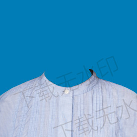 女生蓝色衬衫模板