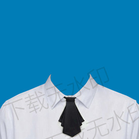 女性白色衬衫证件照