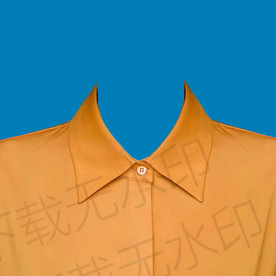 黄色衬衫证件照模板