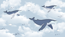 卡通儿童房鲸鱼