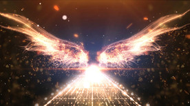 大气光效翅膀晚会舞台背景素材