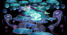 蓝紫色海洋梦幻婚礼效果图