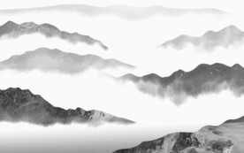 高端 山水无框画 TIF分层