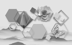 手绘 新欧式无框画 TIF分层