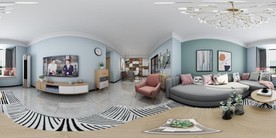 现代北欧客餐厅3D模型