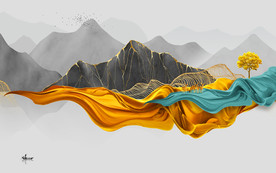 最新山水画高清画 TIF分层