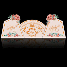 香槟金粉色花卉婚礼背景