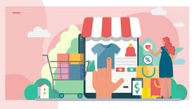 电商购物网页插画