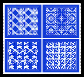 矢量 蓝色 印花布