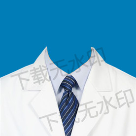 男士医生白大褂证件照衣服素材