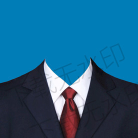 红色领带西装模板