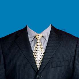 白色领带西装模板