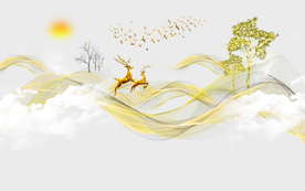 新中式意境背景图