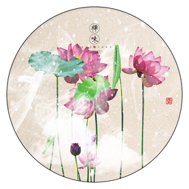 高雅荷花装饰画