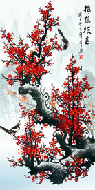 梅兰竹菊松