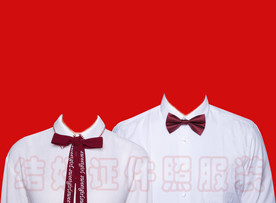 领结结婚登记照服装模板