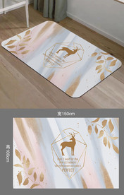 北欧抽象浴室厨房地垫