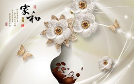 大气花瓶电视背景墙