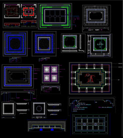 中式整木吊顶图纸