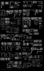 实木整体橱柜CAD图