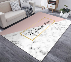 北欧大理石几何地毯