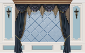 简约背景墙 欧式窗帘背景