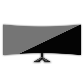 炭黑色全面屏曲面屏显示器