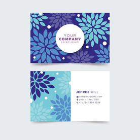 ai矢量清新文艺名片设计环保植