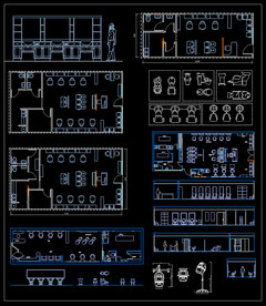 美发店CAD图纸之二