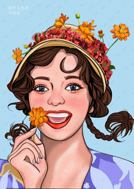 手绘春季美女 整形美女