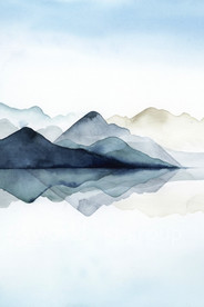 新中式意境山水图片