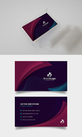 ai矢量高档创意几何渐变名片