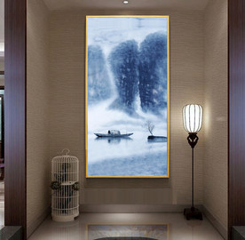 山水玄关背景墙