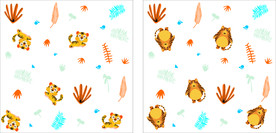 卡通老虎数码印花图片