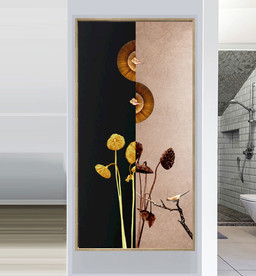 中式写意玄关背景墙