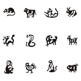 十二生肖12生肖雕刻图案PLT